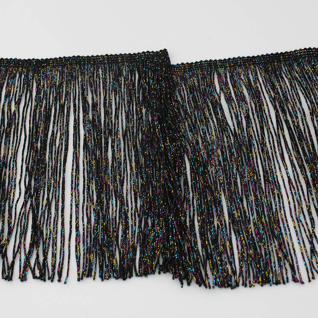 SMOOTH FRINGE 18,8cm BLACK/MULTICOLOR 10m