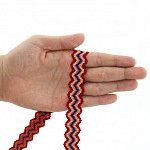 ELASTIC SCROLL GIMP STRIPED 1,8cm RED/BABY YELLOW/PINK/BLUE 20m
