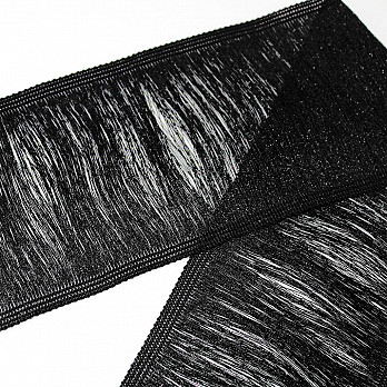 FRINGE BETWEEN FINE 8cm BLACK 10m