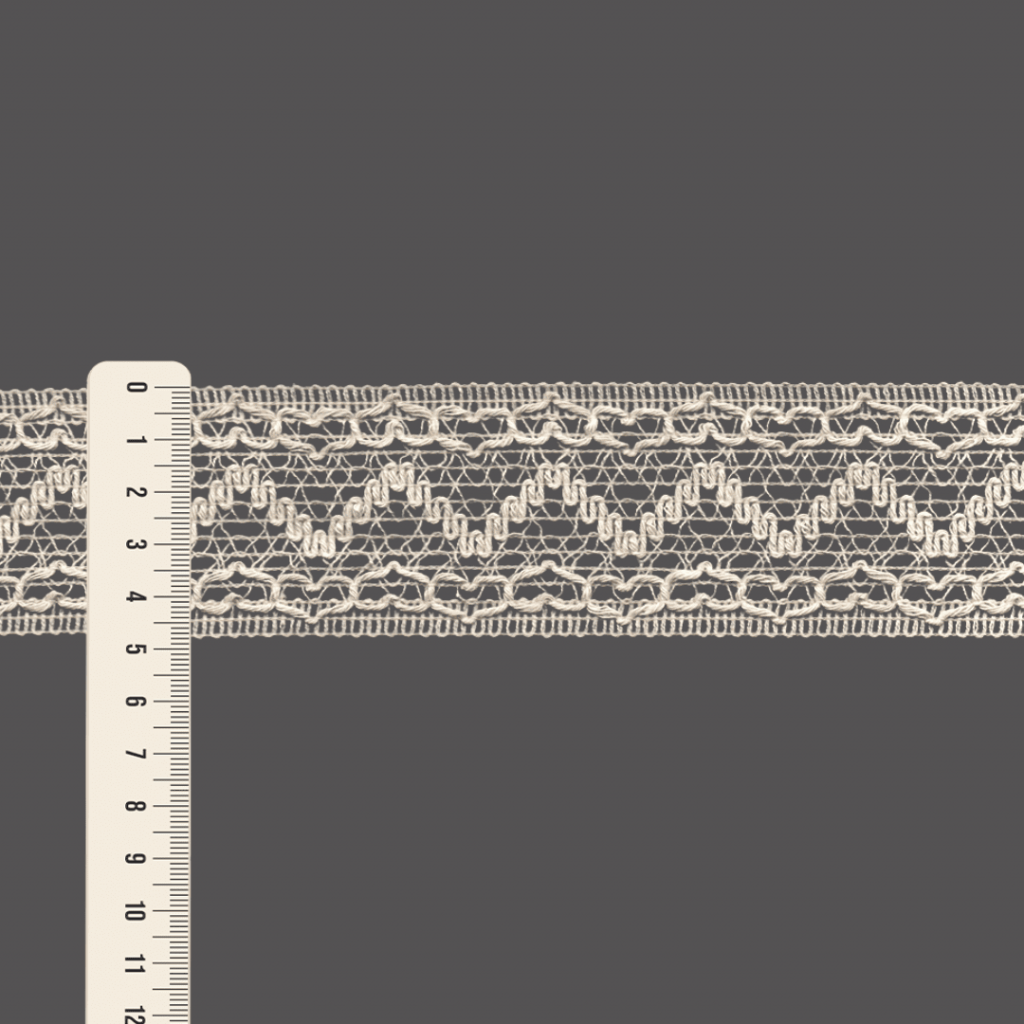 CUORE ZIG ZAG HEART LACE 5cm RAW 30m / ENCAJE CORAZÓN CUORE ZIG ZAG 5cm CRUDE 30m
