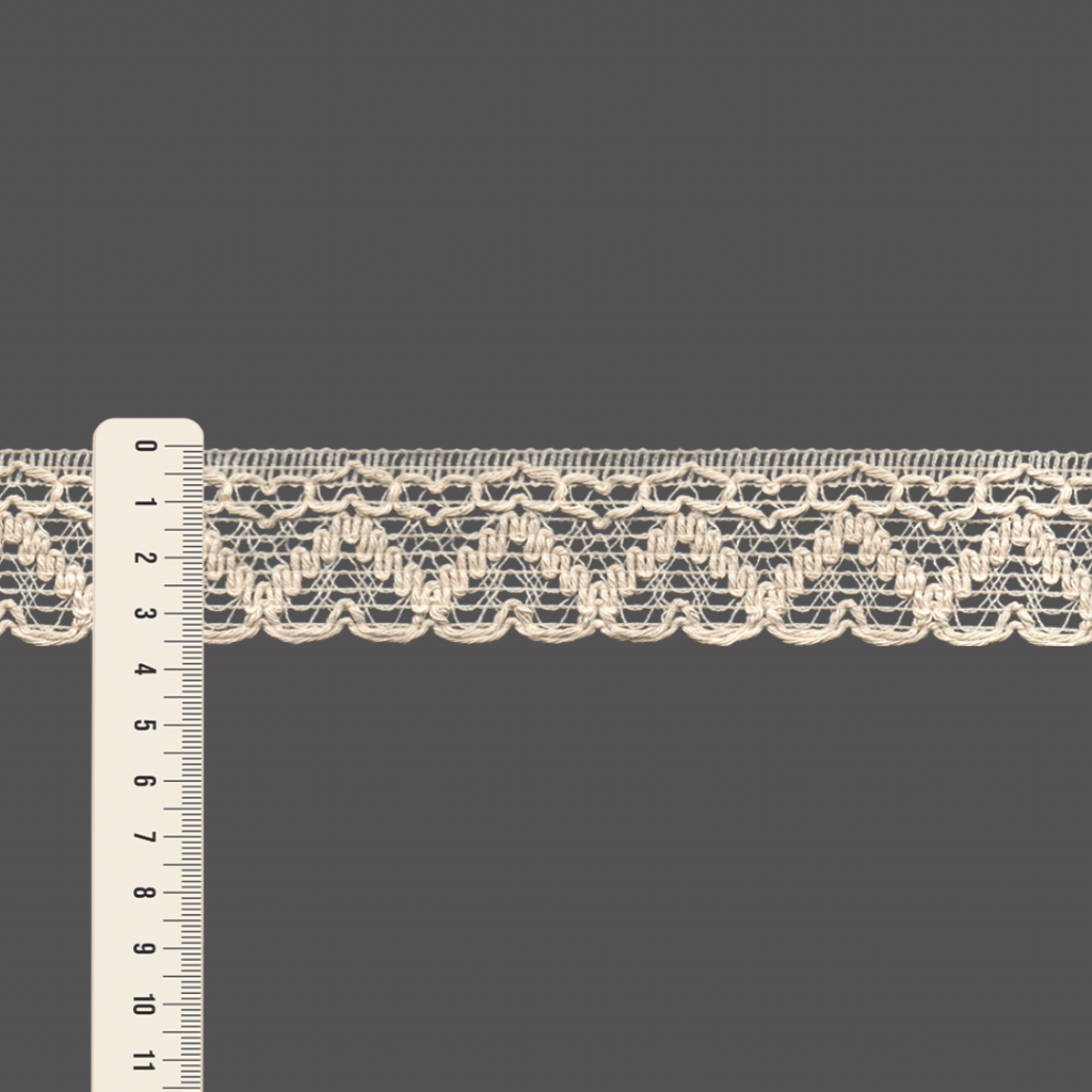ENCAJE CORAZÓN CUORE ZIG ZAG 3,5cm CRUDO 30m / CUORE ZIG ZAG HEART LACE 3,5cm RAW 30m