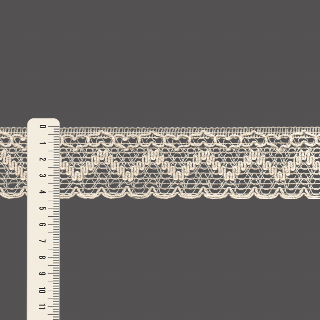 ENCAJE CORAZÓN CUORE ZIG ZAG 4,9cm CRUDO 30m / CUORE ZIG ZAG HEART LACE
