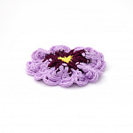 APLIQUE FLOR CROCHET 6cm AMARILLO BEBÉ/GUANTE/LAVANDA 50un / CROCHET FLOWER APPLIQUE 6cm BABY YELLOW/GRAPE PURPLE/LAVENDER 50un