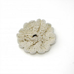 APLIQUE FLOR CROCHET 6cm CHAMPÁN 50un  /  CROCHET FLOWER APPLIQUE 6cm CHAMPAGNE 50un