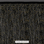 BALL FRINGE 25,3cm BLACK/GOLD 10m