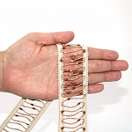 BALL LADDER LACE 4cm SAND/MEDIUM BROWN 30m