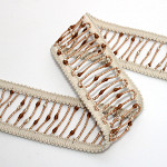 BALL LADDER LACE 4cm SAND/MEDIUM BROWN 30m