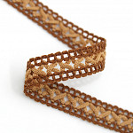 BALL LADDER LACE X 1,9cm MEDIUM BROWN/BEIGE 50m