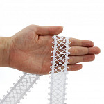 BEAK LADDER LACE 3,8cm WHITE 30m / ENCAJE VAINILLA BICO 3,8cm BLANCO 30m