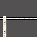 BRAID CROCHET PIPING LACE 1,6cm BLACK/WHITE 50m / TRENZADO CROCHET VIVO 1,6cm NEGRO/BLANCO 50m