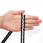 BRAID CROCHET PIPING LACE 1,6cm BLACK/WHITE 50m / TRENZADO CROCHET VIVO 1,6cm NEGRO/BLANCO 50m