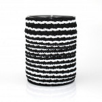 BRAID CROCHET PIPING LACE 1,6cm BLACK/WHITE 50m / TRENZADO CROCHET VIVO 1,6cm NEGRO/BLANCO 50m