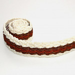 BRAID PASSEMENTERIE 3,4cm CHAMPAGNE/BROWN/GOLD/COGNAC 20m / PASAMANERÍA TRENZADO 3,4cm CHAMPÁN/MARRÓN/DORADO/COGNAC