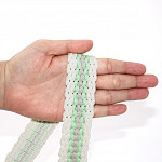 BRAID PASSEMENTERIE 3,4cm CHAMPAGNE/PASTEL GREEN/SILVER/SAND 20m / PASAMANERÍA TRENZADO 3,4cm CHAMPÁN/VERDE PASTEL/PLATA/ARENA 20m