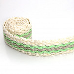 BRAID PASSEMENTERIE 3,4cm CHAMPAGNE/PASTEL GREEN/SILVER/SAND 20m / PASAMANERÍA TRENZADO 3,4cm CHAMPÁN/VERDE PASTEL/PLATA/ARENA 20m