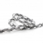 BRAIDED CORD 6mm GRAY/RAW 30m / CORDÓN TRENZADO 6mm GRIS/CRUDO 30m