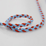 BRAIDED CORD 6mm ORANGE/SKY BLUE 30m / CORDÓN TRENZADO 6mm MANDARINA/AZUL CIELO 30m