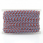 BRAIDED CORD 6mm ORANGE/SKY BLUE 30m / CORDÓN TRENZADO 6mm MANDARINA/AZUL CIELO 30m