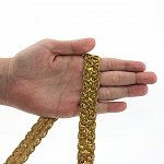 BRAIDED SEQUIN PASSEMENTERIE 2,2cm GOLD 20m