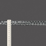 BRAIDED SEQUIN PASSEMENTERIE 2,2cm SILVER 20m