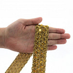 BRAIDED SEQUIN PASSEMENTERIE 3,6cm GOLD 20m
