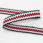 BRIANA ZIGZAG LACE 1,9cm NAVY BLUE/RAW/RED 50m