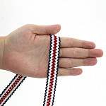 BRIANA ZIGZAG LACE 1,9cm NAVY BLUE/RAW/RED 50m