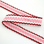 BRIANA ZIGZAG LACE 1,9cm RED/RAW/BABY PINK 50m