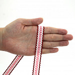BRIANA ZIGZAG LACE 1,9cm RED/RAW/BABY PINK 50m