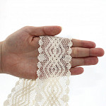 BRUNA CROCHET LACE 5,6cm RAW 30m / ENCAJE CROCHET BRUNA 5,6cm CRUDO 30m