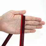 CROCHET DOUBLE PIPING LACE 1,3cm WINE/RED 50m