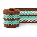 CROCHET ELASTIC 5,2cm BROWN/GREEN 25m / ELÁSTICO CROCHET 5,2cm MARRÓN/VERDE 25m