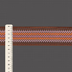 CROCHET ELASTIC 5cm BROWN/OLD ROSÉ/SALMON/AGED PINK 25m