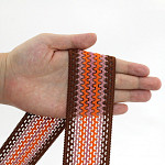 CROCHET ELASTIC 5cm BROWN/OLD ROSÉ/SALMON/AGED PINK 25m