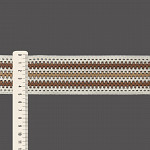 CROCHET ELASTIC 5cm CHAMPAGNE/MEDIUM BROWN/BEIGE 25m