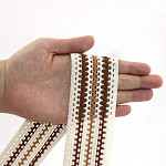 CROCHET ELASTIC 5cm CHAMPAGNE/MEDIUM BROWN/BEIGE 25m