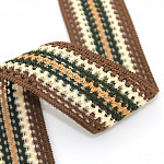CROCHET ELASTIC 5cm MEDIUM BROWN/PEACH/GREEN/BEIGE 25m