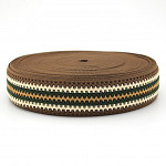 CROCHET ELASTIC 5cm MEDIUM BROWN/PEACH/GREEN/BEIGE 25m