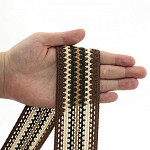 CROCHET ELASTIC 5cm MEDIUM BROWN/PEACH/GREEN/BEIGE 25m