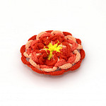 CROCHET FLOWER APPLIQUE 5,5cm YELLOW/TANGERINE/BRICK/PEACH 50un / APLIQUE FLOR CROCHET 5,5cm AMARILLO/ MANDARINA/LADRILLO/MELOCOTÓN 50un