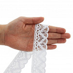 CUORE ZIG ZAG HEART LACE 3,6cm WHITE 30m / ENCAJE CORAZÓN CUORE ZIG ZAG 3,6cm BLANCO 30m