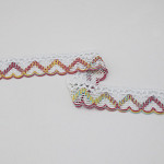 CUORE ZIG ZAG HEART LACE 3,8cm WHITE/MIXED 30m / ENCAJE CORAZÓN CUORE ZIG ZAG 3,8cm BLANCO/MIXTO 30m