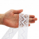 CUORE ZIG ZAG HEART LACE 5cm WHITE 30m / ENCAJE CORAZÓN CUORE ZIG ZAG 5cm BLANCO 30m