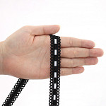 DOTTED PASSEMENTERIE 1,7cm BLACK/WHITE 20m