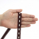 DOTTED PASSEMENTERIE 1,7cm BROWN/CHAMPAGNE 20m