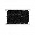 DOUBLE EYELET PASSEMENTERIE 1,8cm BLACK 20m / PASAMANERÍA DE OJAL DOBLE 1,8cm NEGRO 20m