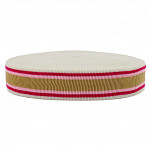 ELASTIC PLEATED STRIPED 4,8cm CHAMPAGNE/MAGENTA/PINK/BEIGE 25m / ELÁSTICO PLISADO RAYADO 4,8cm CHAMPÁN/MAGENTA/ROSA/BEIGE 25m