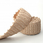 ELÁSTICO CON TEXTURA EN ZIG ZAG 4,7cm PAJA 25m  /  ELASTIC WITH ZIG ZAG TEXTURE 4,7cm STRAW 25m