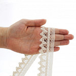 ENCAJE BARROCO 3,7cm CRUDO 10m / BAROQUE LACE 3,7cm RAW 10m