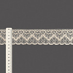 ENCAJE CORAZÓN CUORE ZIG ZAG 4,9cm CRUDO 10m / CUORE ZIG ZAG HEARTH LACE 4,9cm RAW 10m